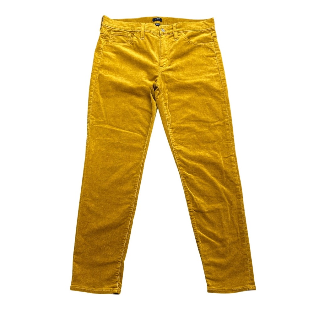 J.Crew Mustard Yellow Corduroy Slim Fit Pants Gold J6837 Womens 30 Boho Preppy